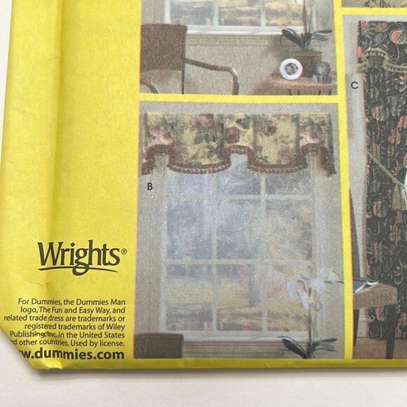 SIMPLICITY Window Treatments Sewing Patterns For DUMMIES 9848 One Sz Curtains - Picture 6 of 11